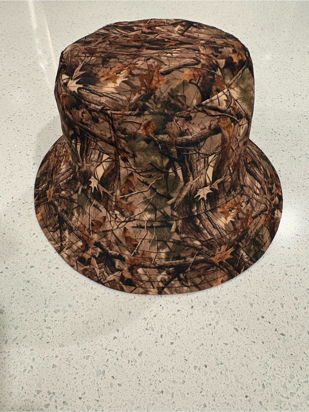 Men's Camo Bucket Hat in Brown Woodland Print